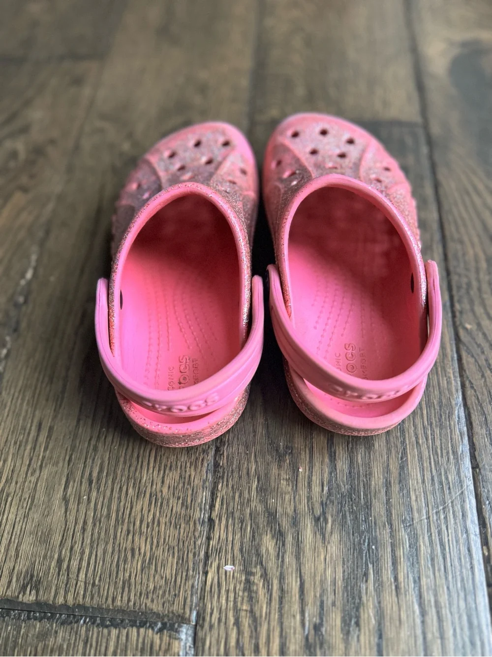 CROCS Kids Pink Glitter Clogs